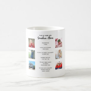 Heritage Grandma PHOTO COLLAGE Life Story Keepsaké Kaffemugg