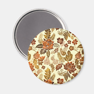 Heritage Koppar Varm Guld Blommig Design Magnet