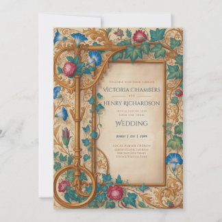 Heritage | Medieval Renaissance Gold Jewel Wedding Inbjudningar