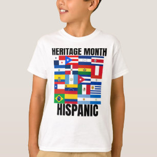 Heritage Month Hispanic land Spanien flaggor T Shirt