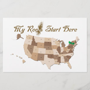 Heritage Roots Stationery Brevpapper