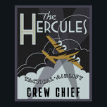 Herk Deco - Anpassningsbar C-130H Edition Poster<br><div class="desc">En 16-tums x 20-tumsversion av den här poster är underbar som en gåva till din favoritprofessionell C-130. Redigera bara designen om du vill ändra grund-texten från CREW CHIEF till den befattning du föredrar.</div>