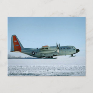 Herkulesflygplan utrustade med Snö Skis Vykort