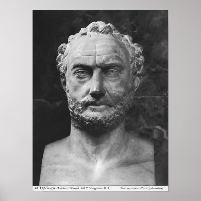 Herm av en man, som sägs vara Thucydides Poster (Framsidan)