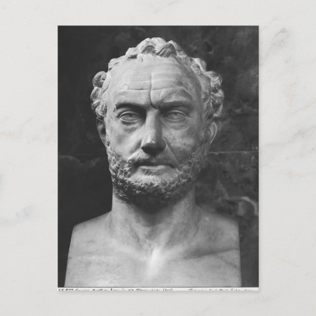 Herm av en man, som sägs vara Thucydides Vykort (Framsida)