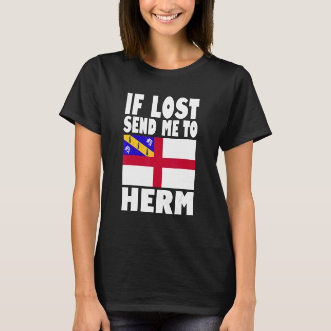 Herm Flag Design  If lost send me to Herm T Shirt (Framsida)