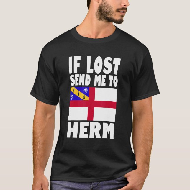 Herm Flag Design  If lost send me to Herm T Shirt (Framsida)