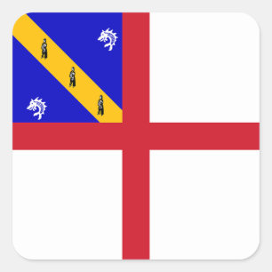 Herm Flagga Fyrkantigt Klistermärke