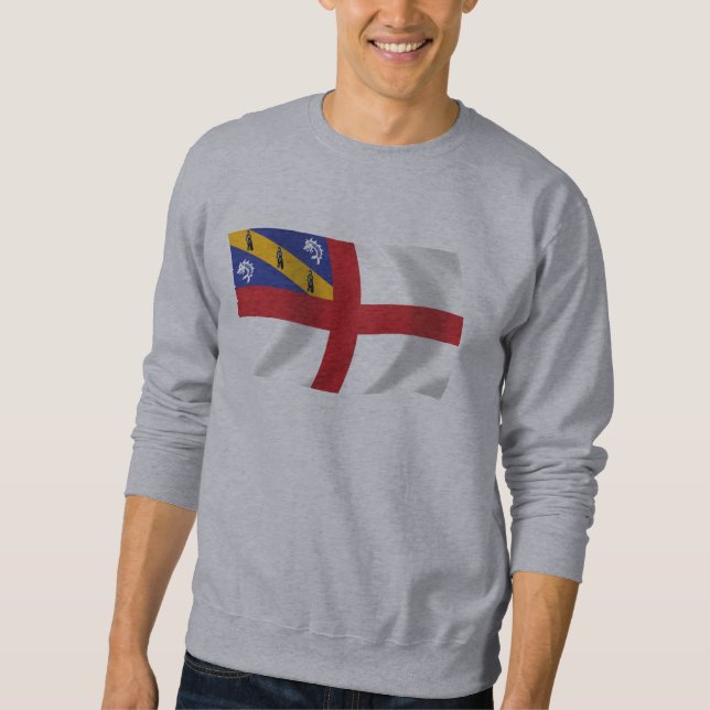 Herm Flagga Tröja Lång Ärmad Tröja (Framsida)