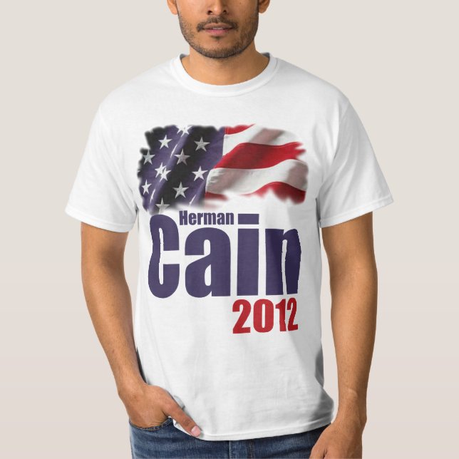 Herman Cain 2012 T Shirt (Framsida)