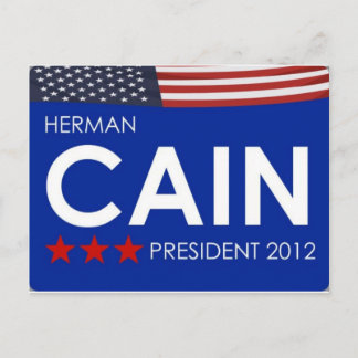 Herman Cain 2012 Vykort