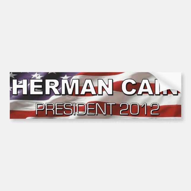 herman cain för den presidentbildekalet 2012 bildekal (Framsidan)