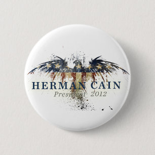 Herman Cain för president Knapp