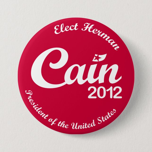 Herman Cain för presidenten 2012 "ande" knäppas R Knapp (Framsida)