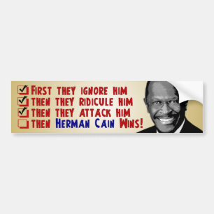 Herman Cain för presidenten 2012 Bildekal