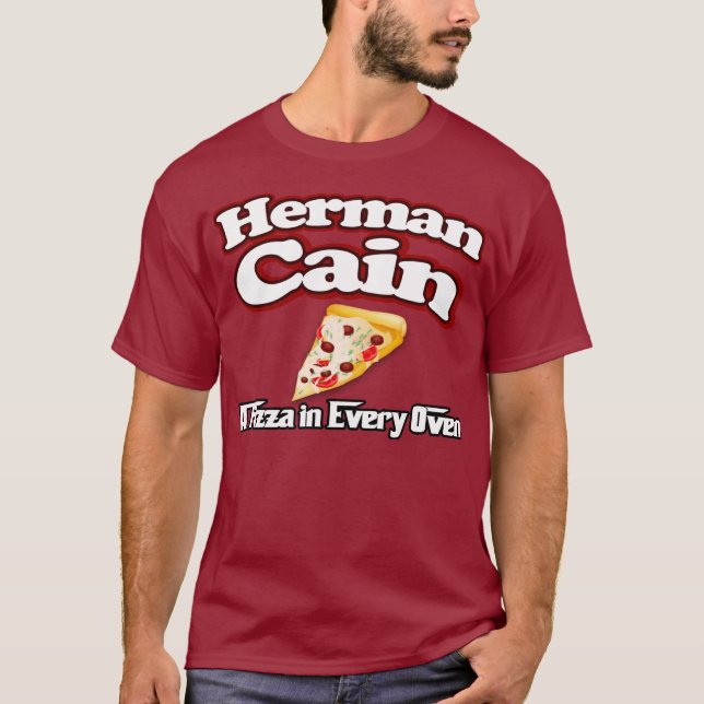 Herman Cain pizzaskjorta 2012 Tee (Framsida)