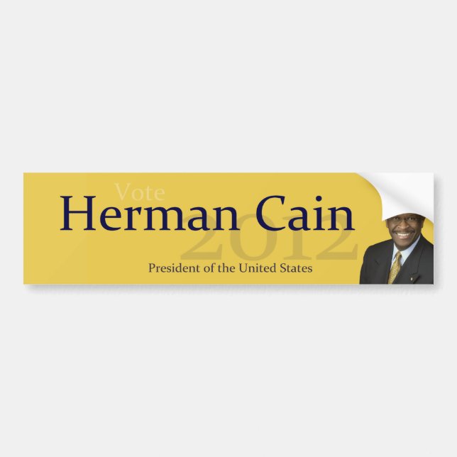 Herman Cain president 2012 av Förenta staterna Bildekal (Framsidan)