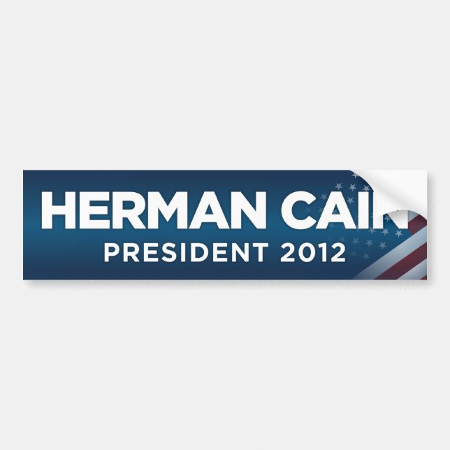 Herman Cain presidentbildekal 2012 Bildekal (Framsidan)