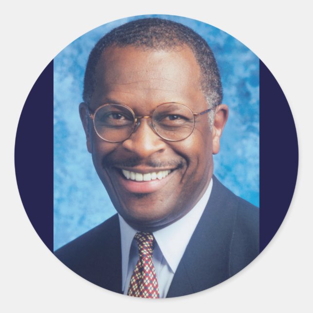Herman Cain Runt Klistermärke (Framsida)