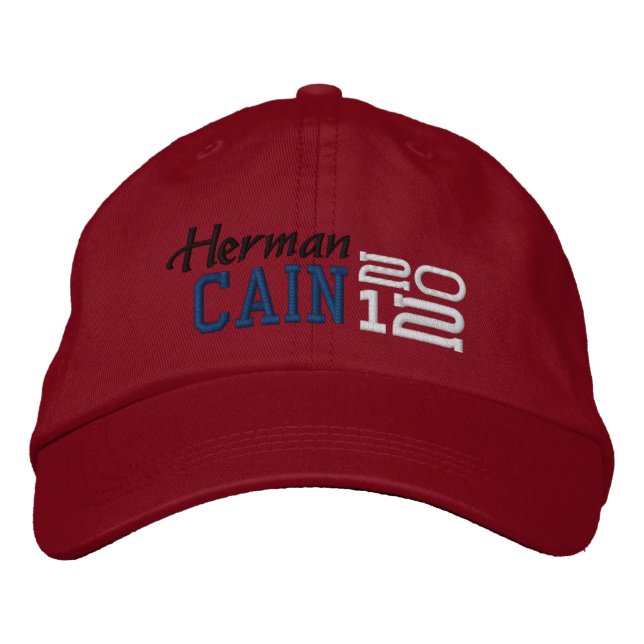 Herman Cain tjugoTolv 2012 Broderad Keps (Framsida)