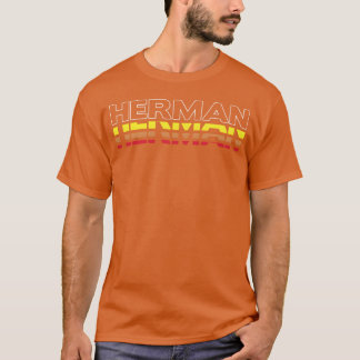 Herman Förnamn Rolig Vintage Solnedgång Herman ret T Shirt