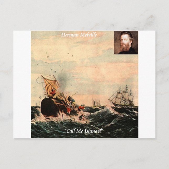 Herman Melville Call Me Ishmael Citat Vykort (Framsida)