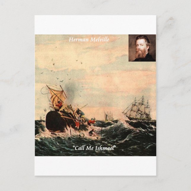 Herman Melville Citera mig Ishmael Vykort (Framsida)