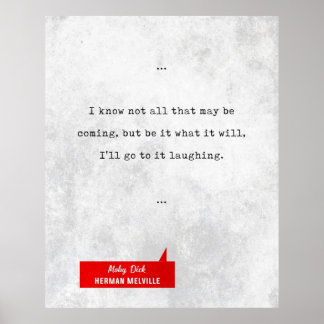Herman Melville citerar Moby Dick Literary Quot Poster