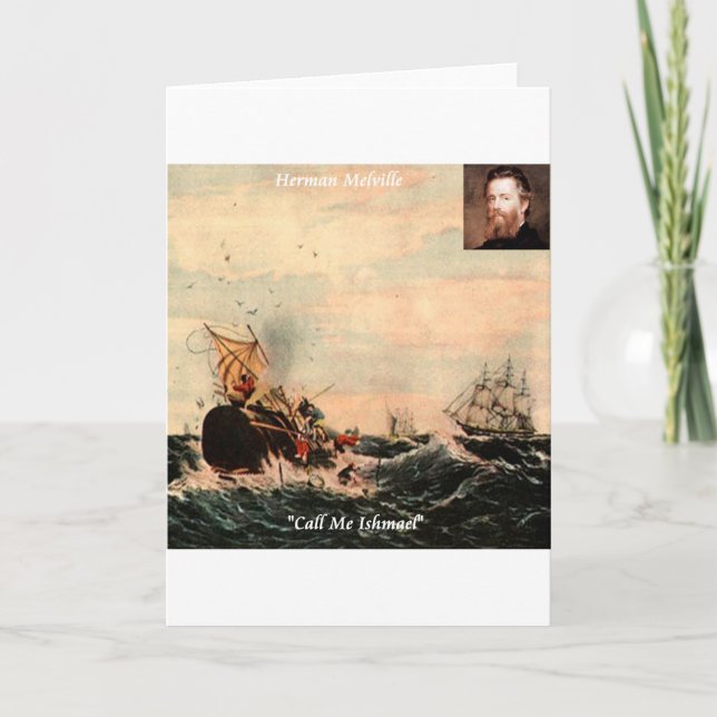 Herman Melville Kalla mig Ishmael Citat Kort (Framsida)