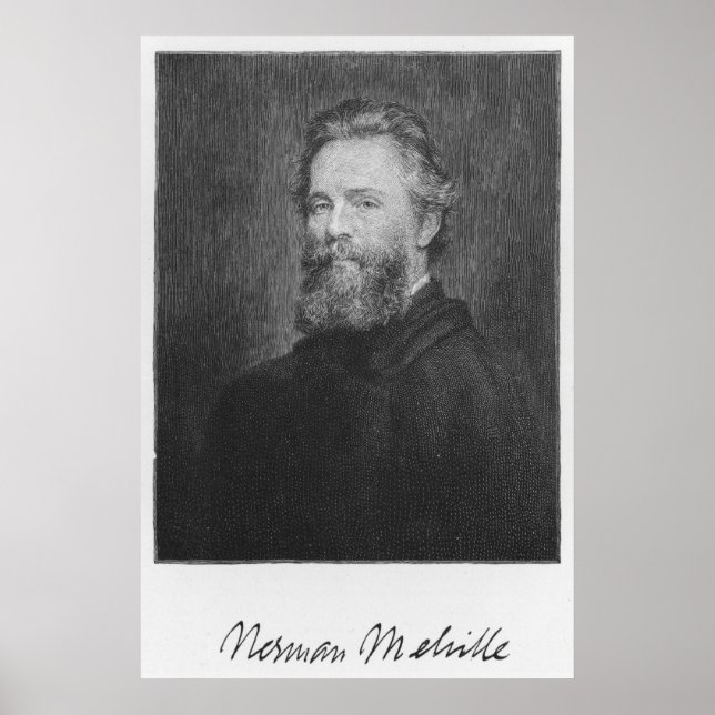 Herman Melville Large Art Print Poster (Framsidan)