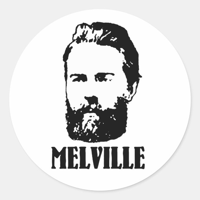 Herman Melville Runt Klistermärke (Framsida)