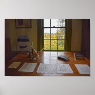 Herman Melvilles Window, Massachusetts Poster