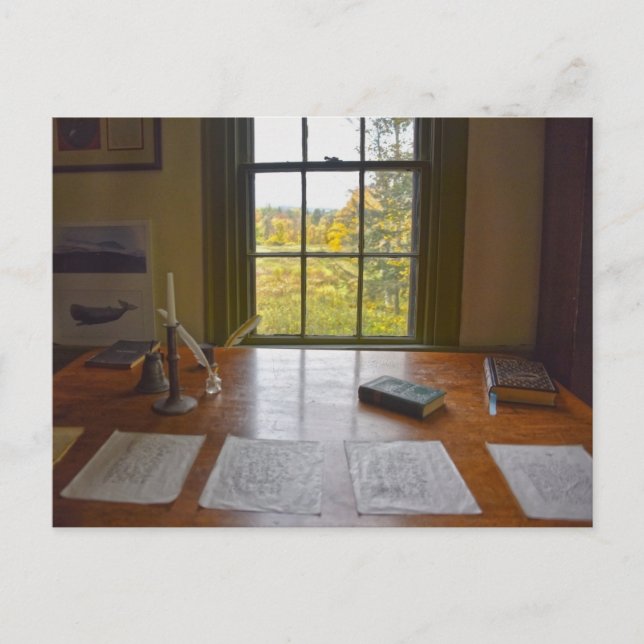 Herman Melvilles Window, Massachusetts Vykort (Framsida)