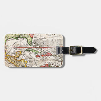 Herman Mollkarta 1732 av de västra Indiesna och Bagagebricka