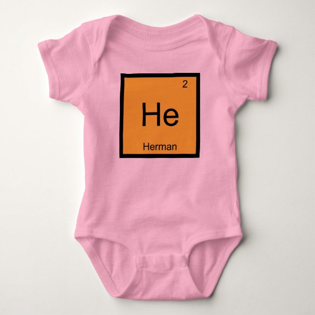 Herman Namn Kemiskt Element Periodiska Systemet T-shirt (Framsida)