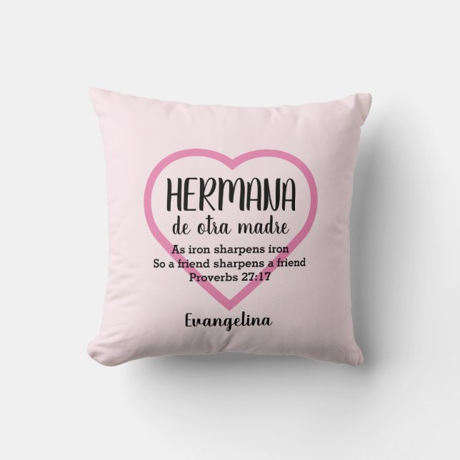 HERMANA DE OTRA MADRE Christian BFF Personlig Kudde (Framsida)