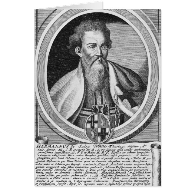 Hermann av Salza Hälsningskort (Framsidan)