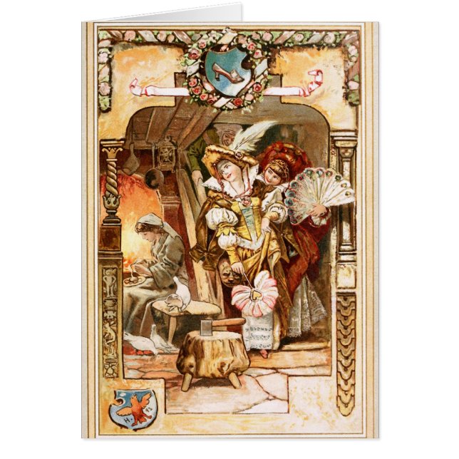 Hermann Vogel - Cinderella Hälsningskort (Framsidan)