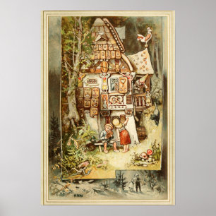 Hermann Vogel - Hansel och Grethel Poster