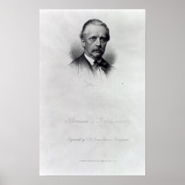 Hermann von Helmholtz, graverad av C.H Jeens Poster (Framsidan)