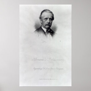 Hermann Von Helmholtz som inristas av C.H Jeens Poster