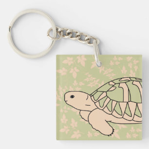 Hermanns sköldpadda Keychain (lövverkgrönt)