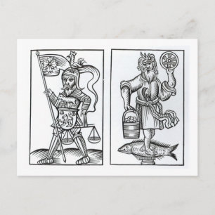 Hermensul eller Irmensul (lämnat) och Crodon (höge Vykort