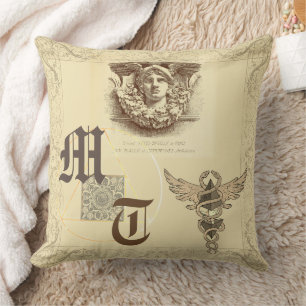 Hermes antique baroque elegant monogram kudde