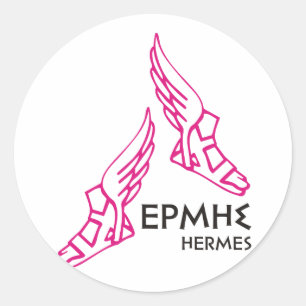 Hermes/Ermis - en av de 12 grekiska gudarna Runt Klistermärke