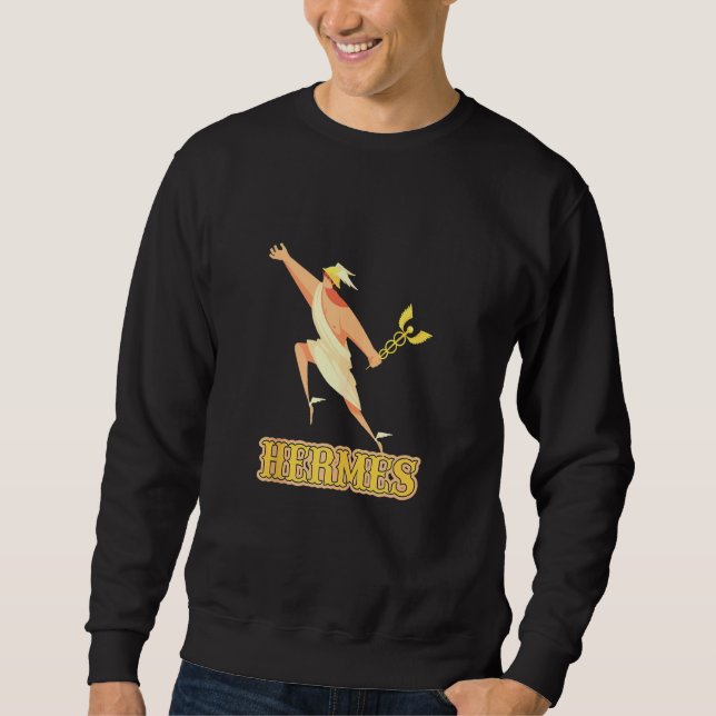 Hermes Grekiske Gud Protector of Messenger Lång Ärmad Tröja (Framsida)