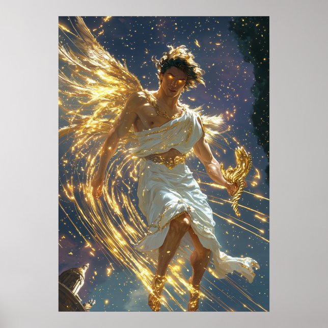 Hermes, Guds Budbärare - Gudomlig Hastighet Poster (Framsidan)