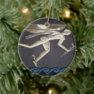 Hermes - Herald of the Greece Gods in NYC Julgransprydnad Keramik