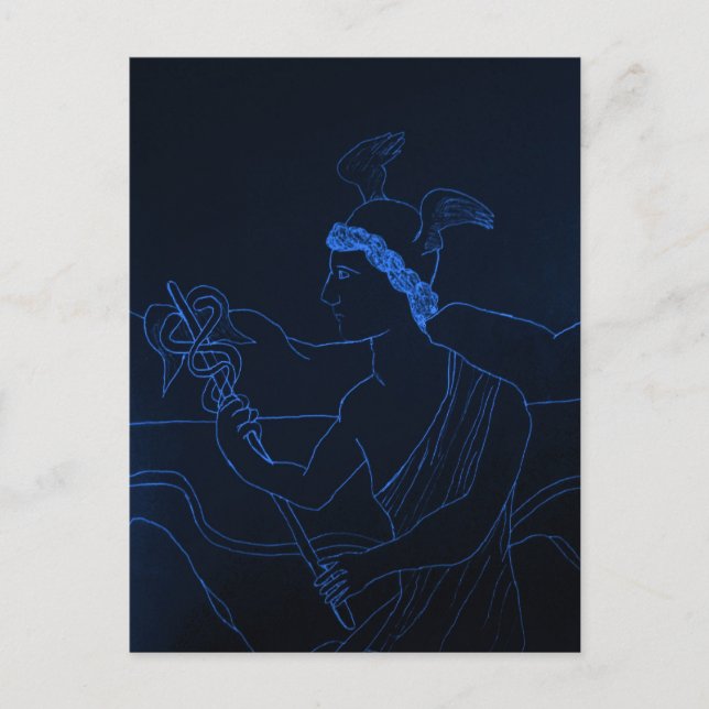 Hermes - Messenger Gud Vykort (Framsida)