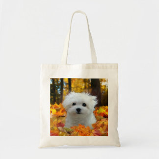 Hermes the Maltese Tote Bag Tygkasse